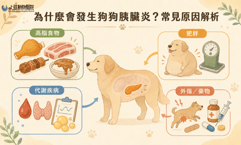 為什麼會發生狗狗胰臟炎？常見原因解析